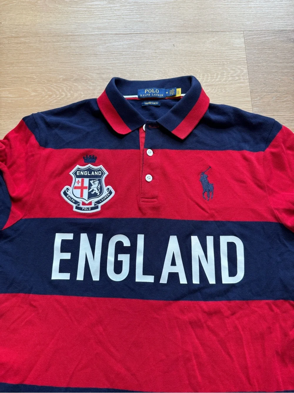 Ralph Lauren Red & Navy England Rugby Polo
